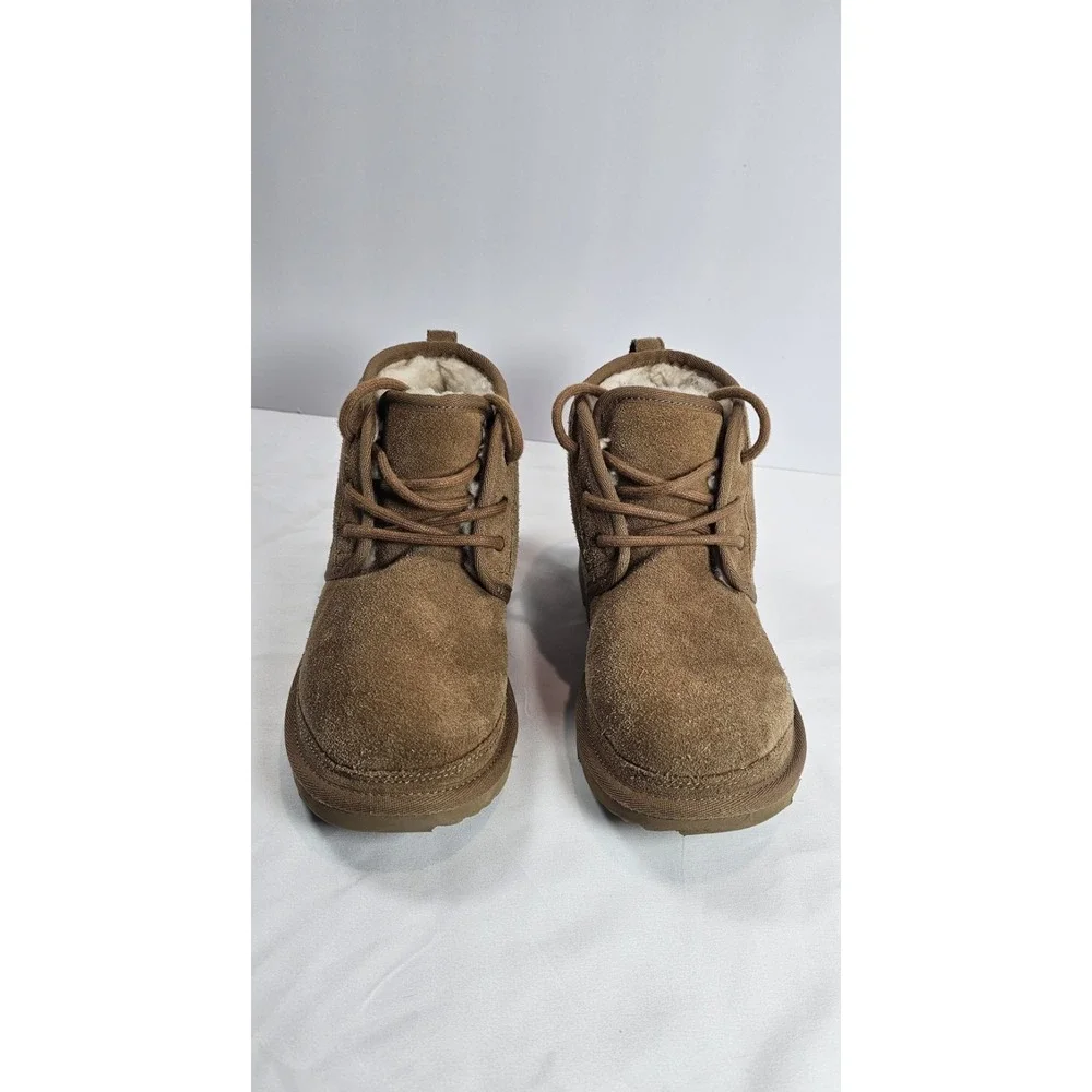 Ugg Unisex Kids Neumel‎ II 1017320K Brown Lace-Up Ankle Chukka Boots Size 3